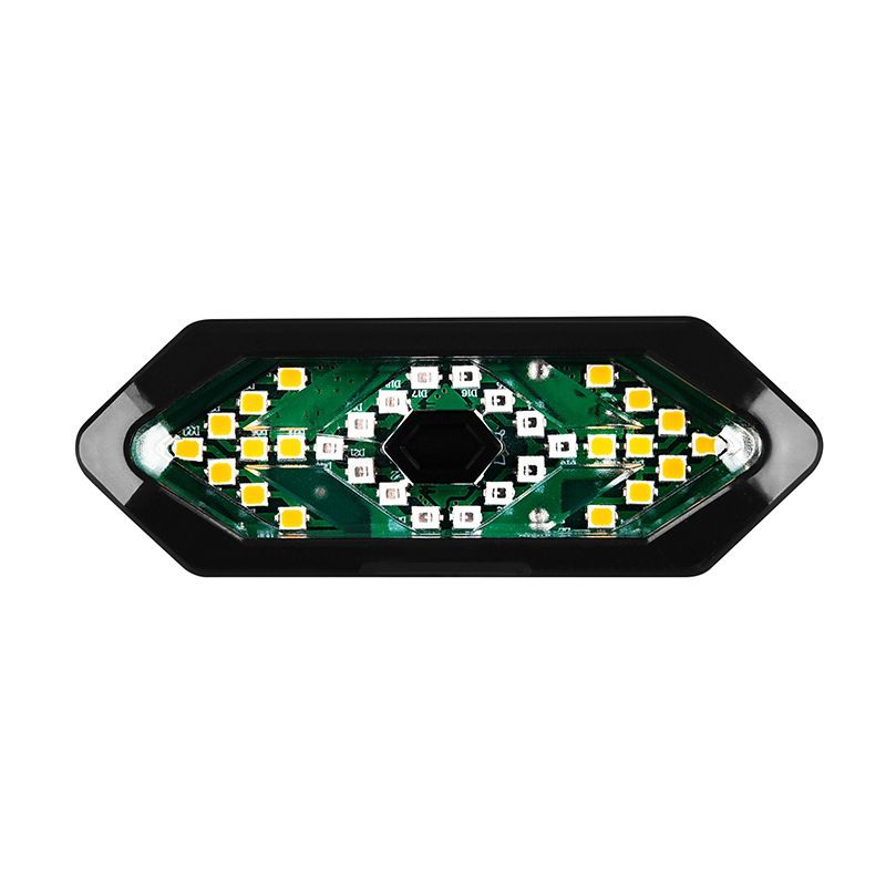 Intelligent fjernkontroll blinklys USB-lading fjellvanntett baklys 18LED sykkel med hornvarsellys_voghion.com