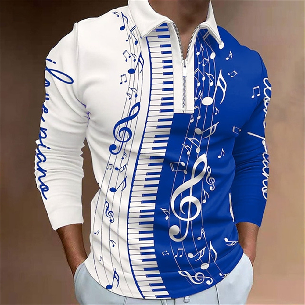 Polo à manches longues et col rond pour garçon, qualité imbattable, motif 3D, tendance, surdimensionné_voghion.com