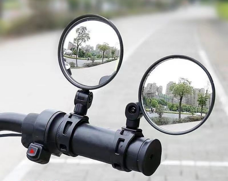 Bicicleta, espelho retrovisor universal grande angular convexo pequeno espelho de marcha ré, bicicleta elétrica de montanha, espelho reflexivo_voghion.com