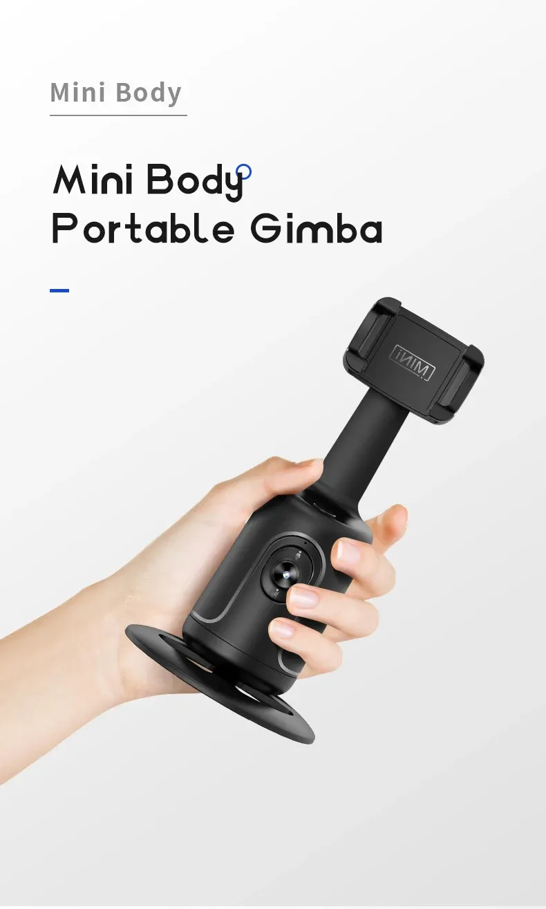 Selfieshow P01 Stabilisateur portatif universel à rotation automatique à 360° pour smartphone, vidéo en temps réel_voghion.com
