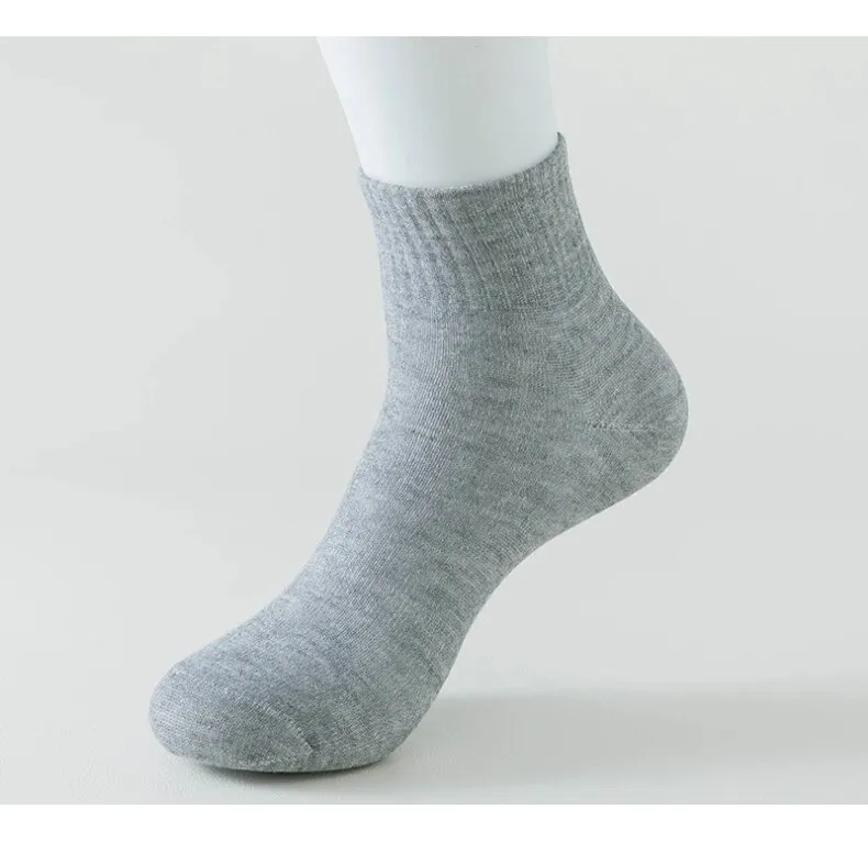 Heren Soc 8 paar OND DAMES Zwart Katoen Zakelijk Middellang Zacht Warm Herfst/winter Effen Kleur Casual_voghion.com