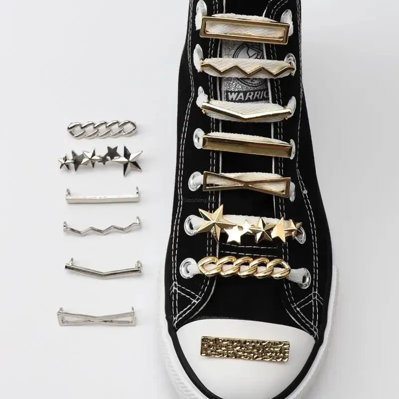 Shoe Parts Accessories 1Pcs Metal Charms Fashion Gold sier Sneakers Girl Gift decoration DIY Shoelaces Buckles Shoes_voghion.com