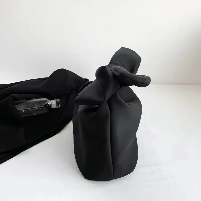Borsa donna con fiocco in tela borsa a tracolla elegante_voghion.com