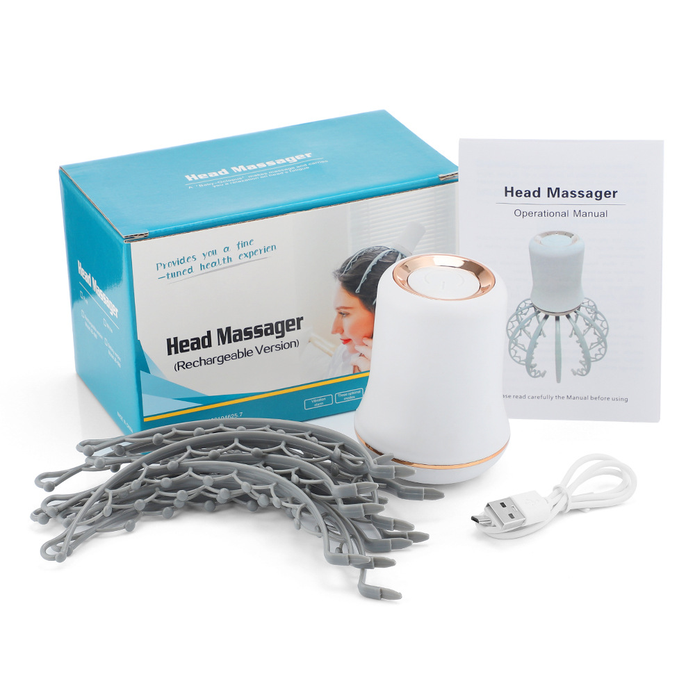 Octopus massage claw multifunctional electric head massager intelligent meridian dredging headache relief_voghion.com