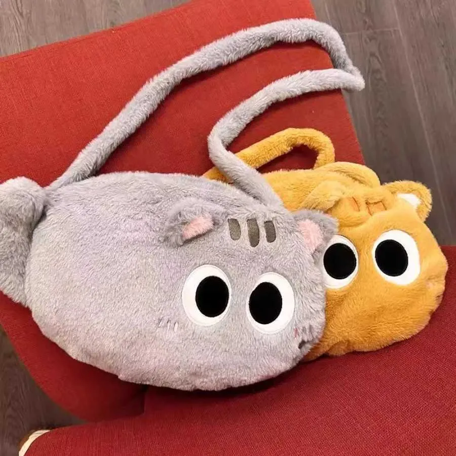 Zaino morbido in peluche Kawaii Black Cat Plusie Toy Doll Donna Moda Borse a tracolla Borsa a tracolla per bambini Borsa da scuola per bambini_voghion.com