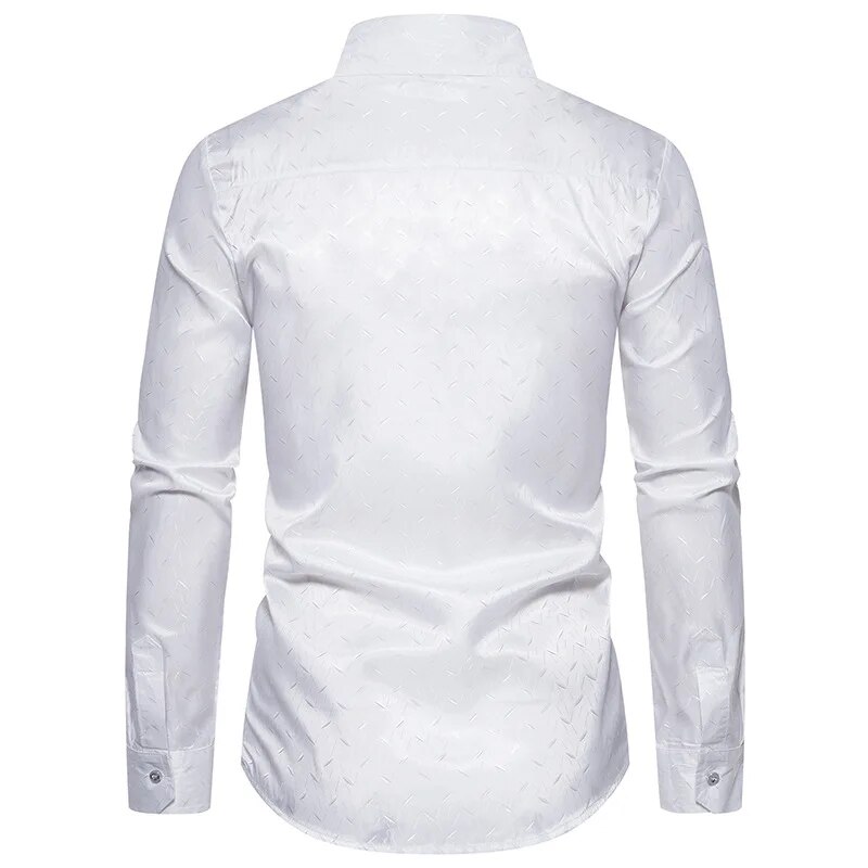 Neu Herren Langarm Button-Down-Hemden mit regulärer Passform, knitterfreies Freizeithemd mit Kragen_voghion.com
