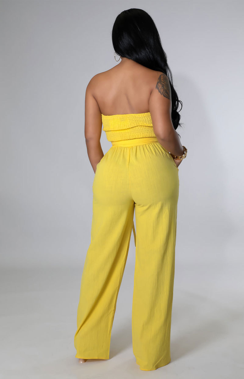 Women's Summer Jumpsuit Casual Solid Colour Bra Style Bodysuit_voghion.com