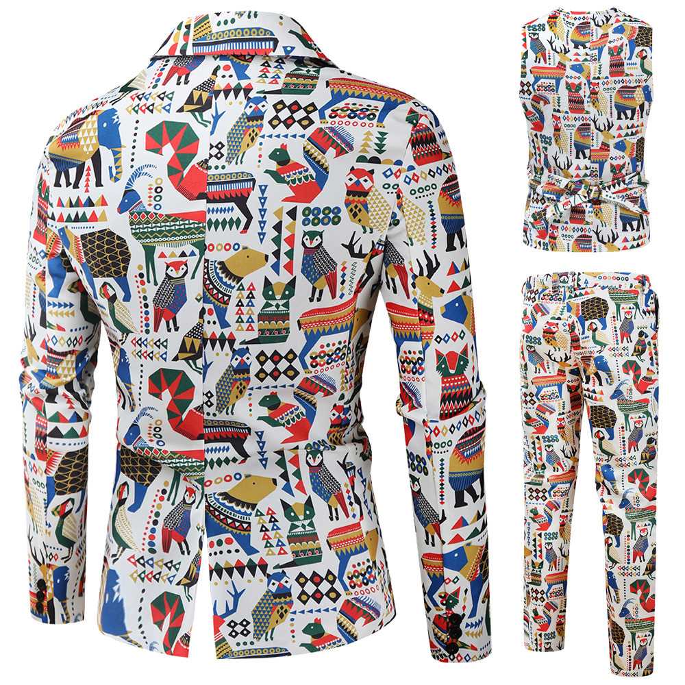 autumn and winter new casual 3D printed suits, vests, trousers suits, 3-piece set 3TZ-XMK_voghion.com