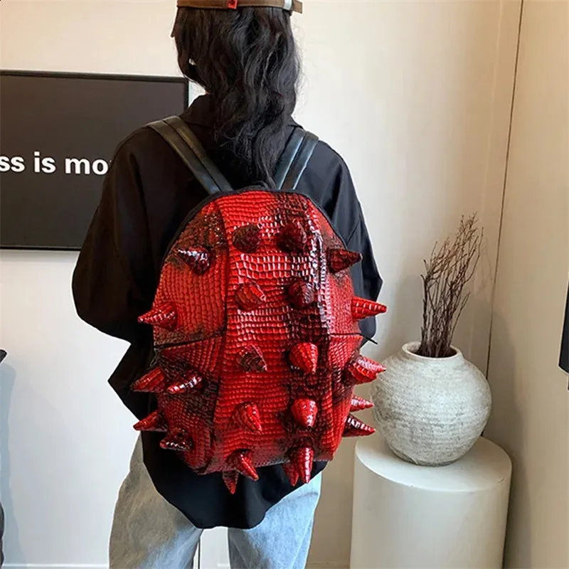 Rucksack in Igelform für Damen und Herren, großes Fassungsvermögen, leicht, einzigartiger Tagesrucksack mit Spikes, Büchertasche für Schule, Reisen und Outdoor_voghion.com