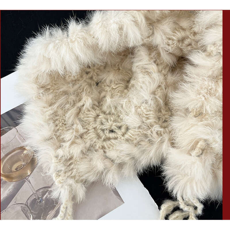 2024 New Rabbit Fur Knitted Woolen For Women's Autumn And Winter Atmosphere, Taking Pictures To Keep Warm,_voghion.com