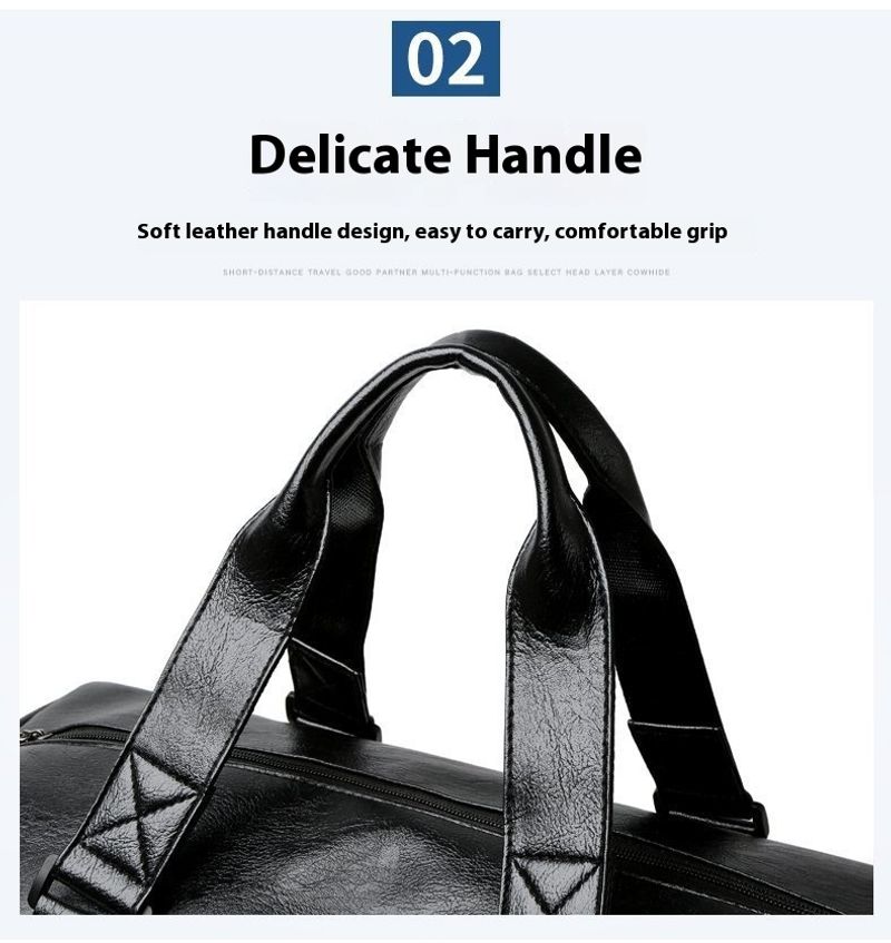 Neue trendige Fiess-PU-Reisetasche großem Fassungsvermögen Herren mit Spritzschutz für Sport und Damen_voghion.com