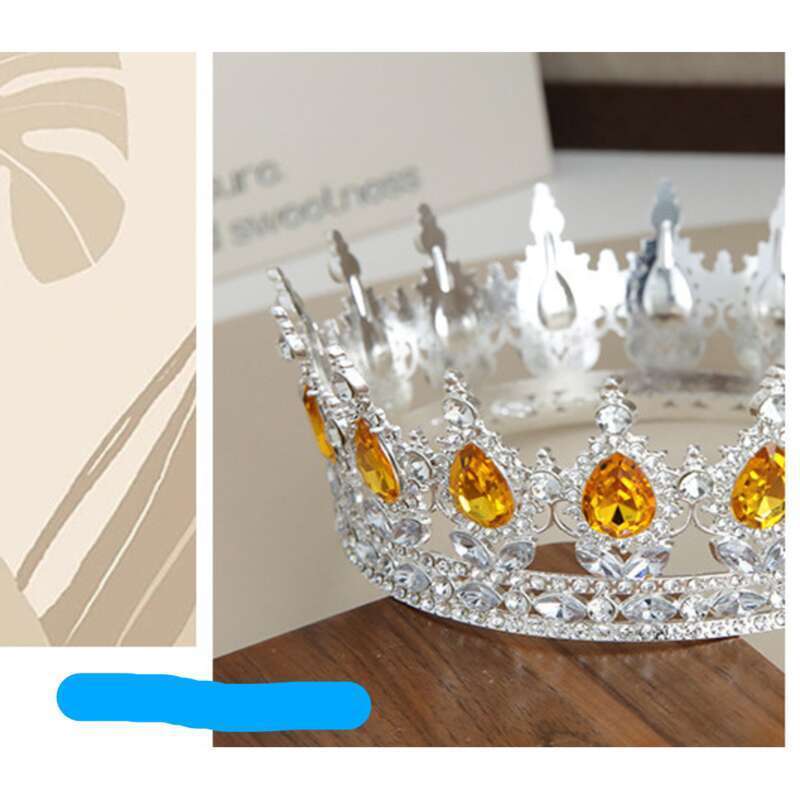 Barock pannband med krona i legering för bröllopsfoto_voghion.com