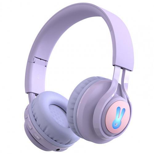 Cuffie wireless per bambini viola rosa HiFi protezione dell'udito Bluetooth-compatibile 5.0 portatile per bambini regalo auricolare_voghion.com