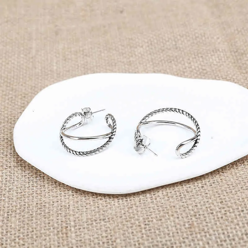 Pendientes de aro con dije de cruz de diseñador, geométricos, de moda, de amor, sencillos, de plata, para mujer, clásicos, para fiesta de cumpleaños._voghion.com