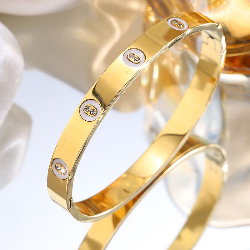 Casual Solid Color Titanium Steel Bangle In Bulk_voghion.com