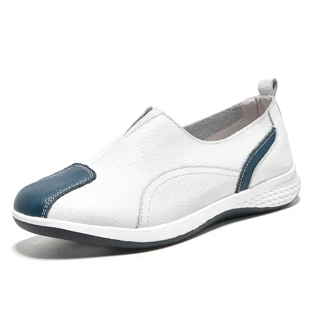 Genuine Leather Women 2024 Spring Autumn Slip-on Casual Flats Woman Fashion Loafer Ladies Shoes atos Mujer_voghion.com