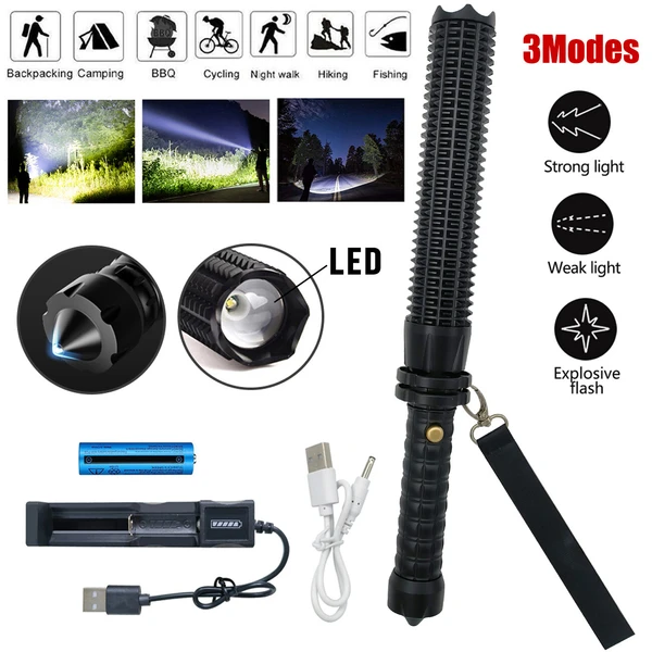 35000000LM Extremhell Aufladbarer LED-Taschenlampenstrahler_voghion.com