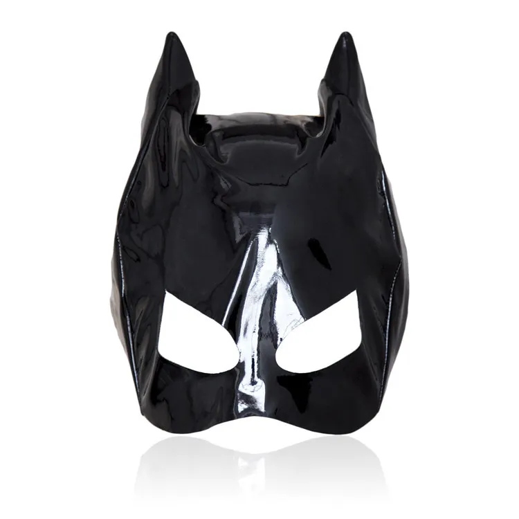 Fest Sexy Dame Fristende Halv Hodeplagg Katteører Masker Lær Ansiktsmaske Hette Catsuit Tilbehør Halloween Cosplay Rekvisitter_voghion.com
