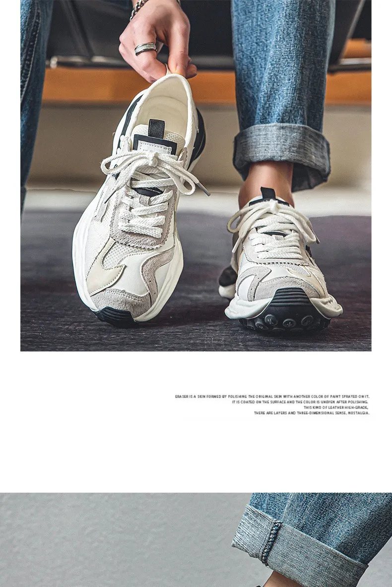 Men's Breathable Mesh Dad Shoes Comfortable Casual Sport Trainers_voghion.com