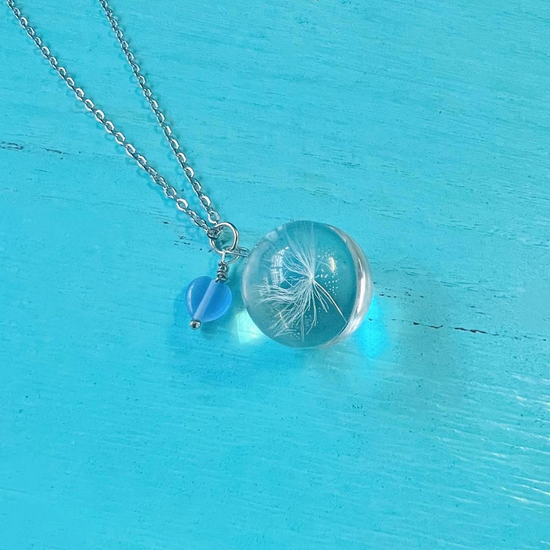 Gioielli e accessori Collana con ciondolo a forma di tarassaco fresco e nicchia_voghion.com