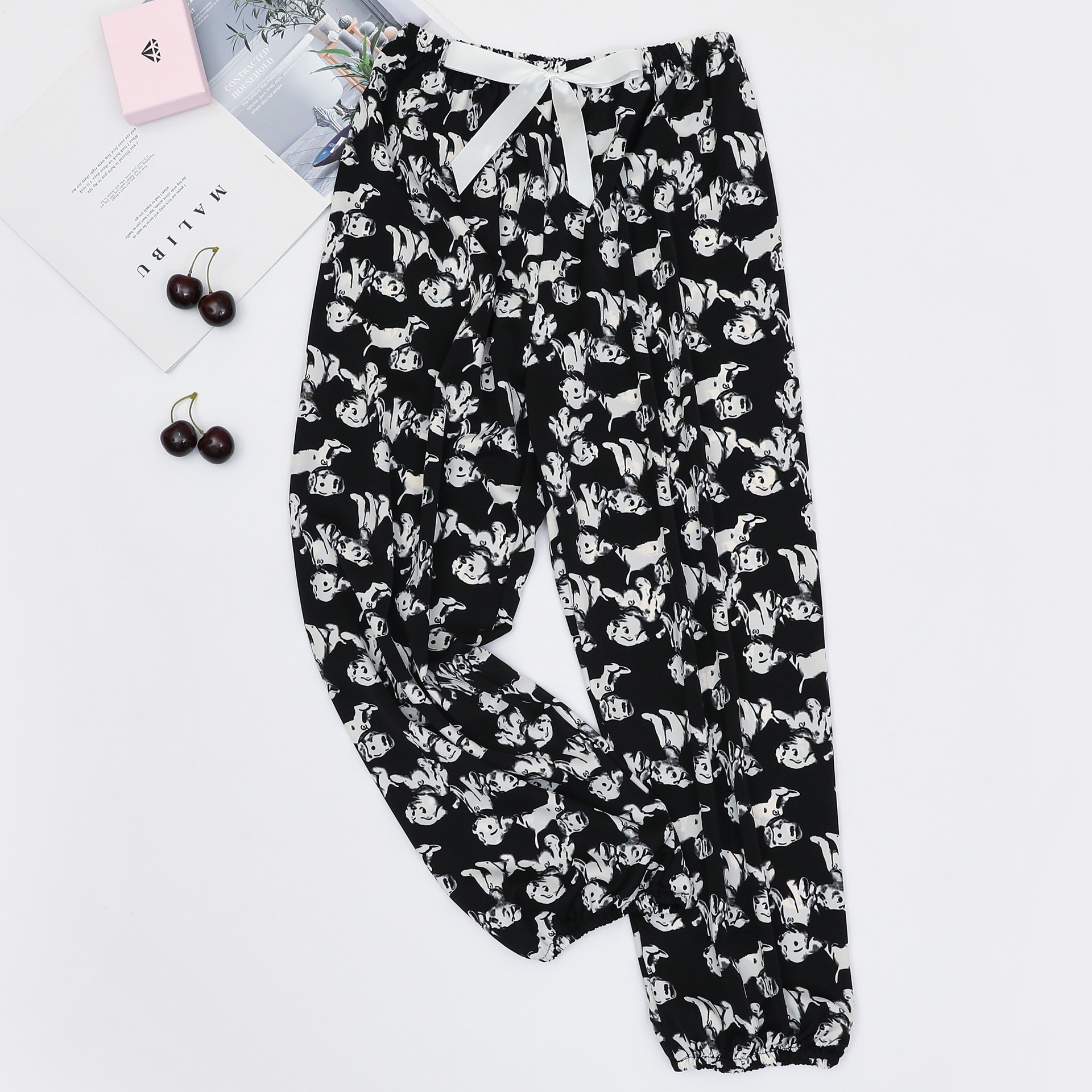 Women's Sleepwears  Thin breathable bloomers plus size loose casual ankle pants_voghion.com