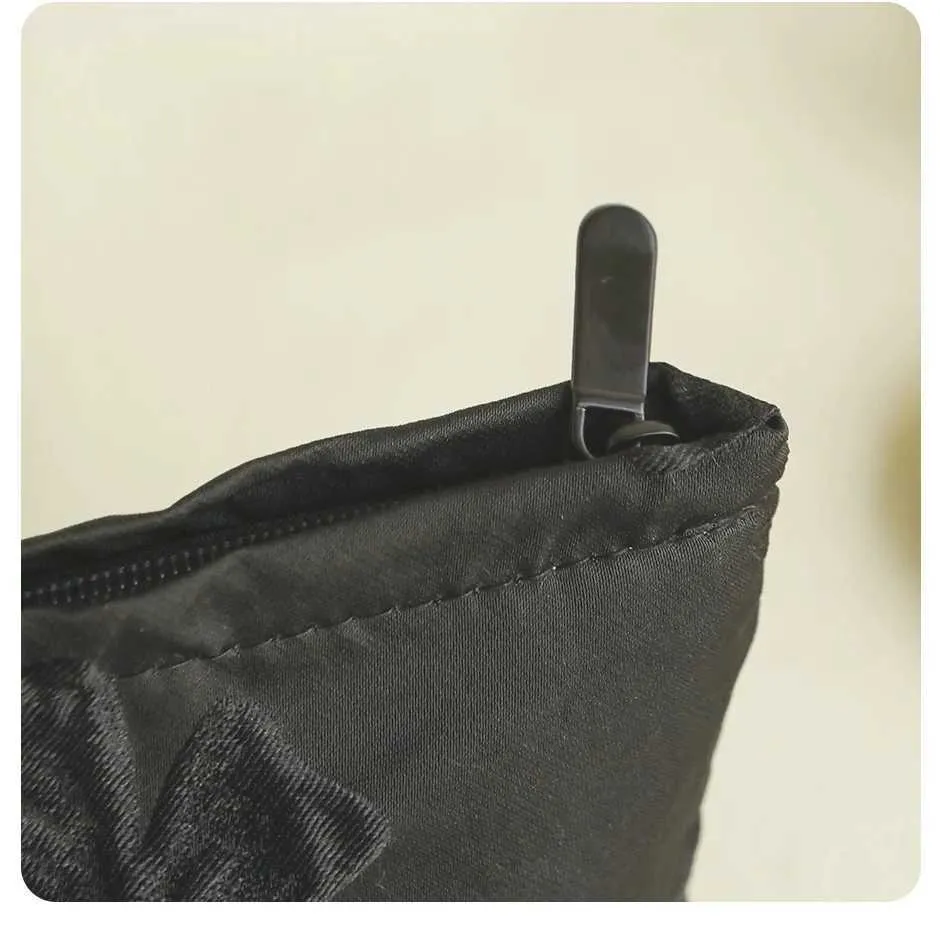 Pochette trucco nera con fiocco grande beauty case elegante_voghion.com