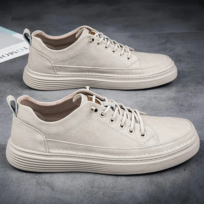 Abnkarwin Homens Couro Casual Sapatos Baixos Clássico Moda Primavera Verão Outono Inverno Tamanho Grande 47 240702_voghion.com