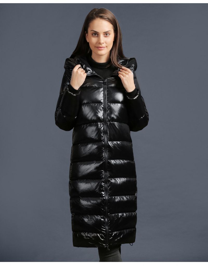 Euroopas ja Ameerika Ühendriikides uus naiste 2024. aasta pikk kapuutsiga paksendatud valge pardi must populaarne sulejope_voghion.com