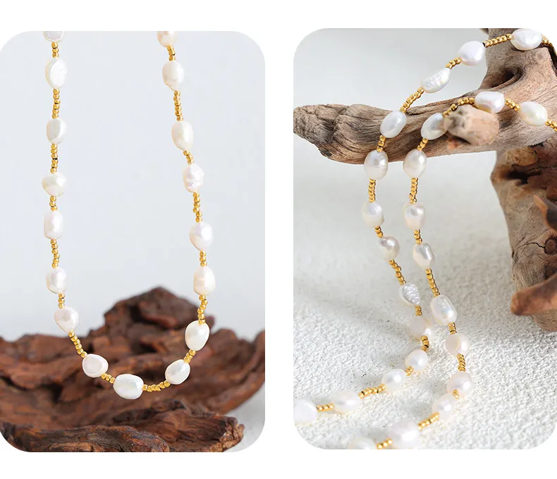Ketten Mode Süßwasser Perle Frauen Für Halskette Vergoldung Perlen Sommer Böhmische Elegante Schmuck Party Geschenk Verkauf_voghion.com