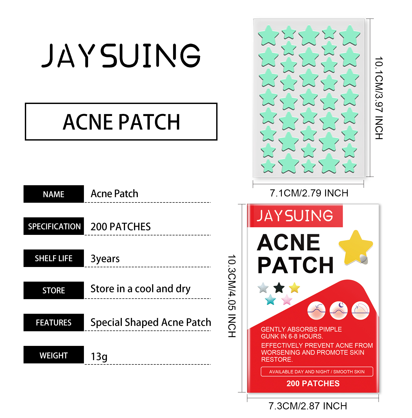 Jaysuing Blemish Acne Patch Clear Acne Face Cover Acne Care Facial Contact Patch_voghion.com