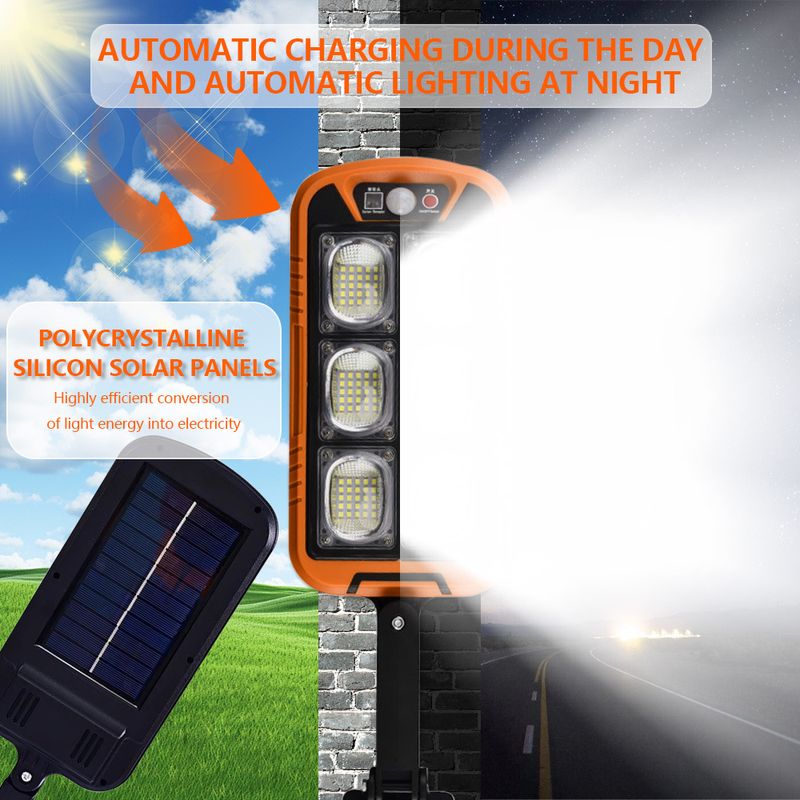 Lampe de jardin à LED super brillante à détection humaine intégrée à l'énergie solaire, éclairage mural domestique avec télécommande_voghion.com