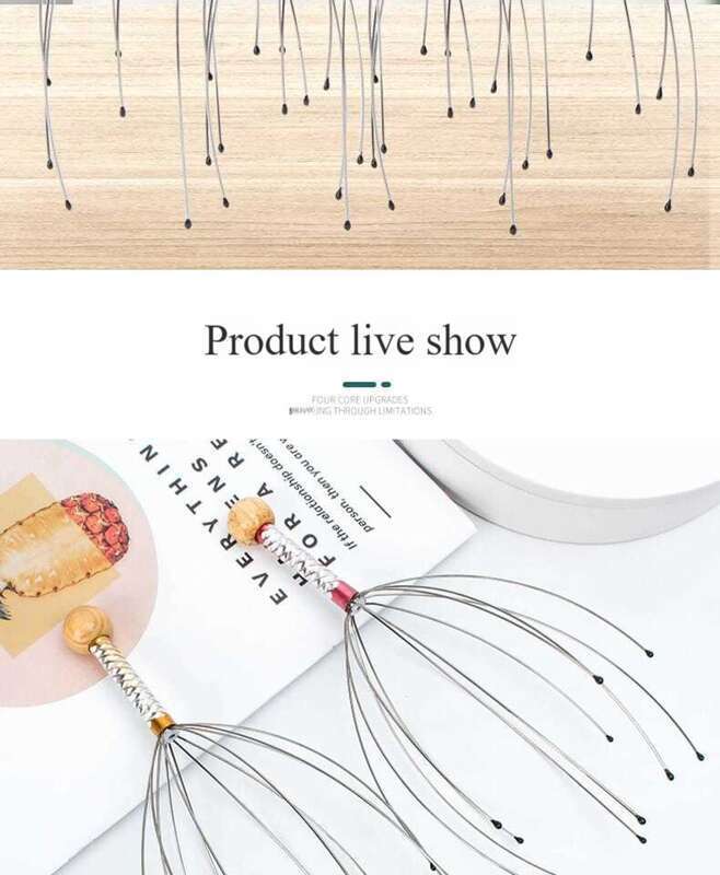 Octopus Head Fënnef Ball Scratching Kopfhaut Special verbessert Versioun Soul Massage Claw Massager_voghion.com