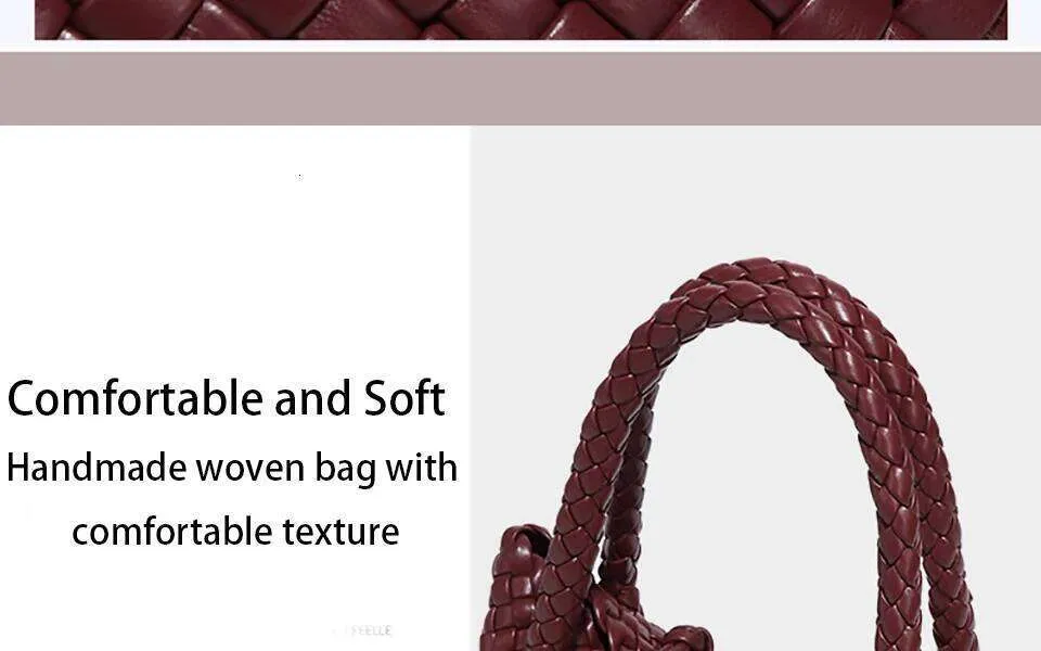 Borsa a tracolla intrecciata da donna, semplice e dal tocco avanzato, in materiale PU, borsa hobo_voghion.com