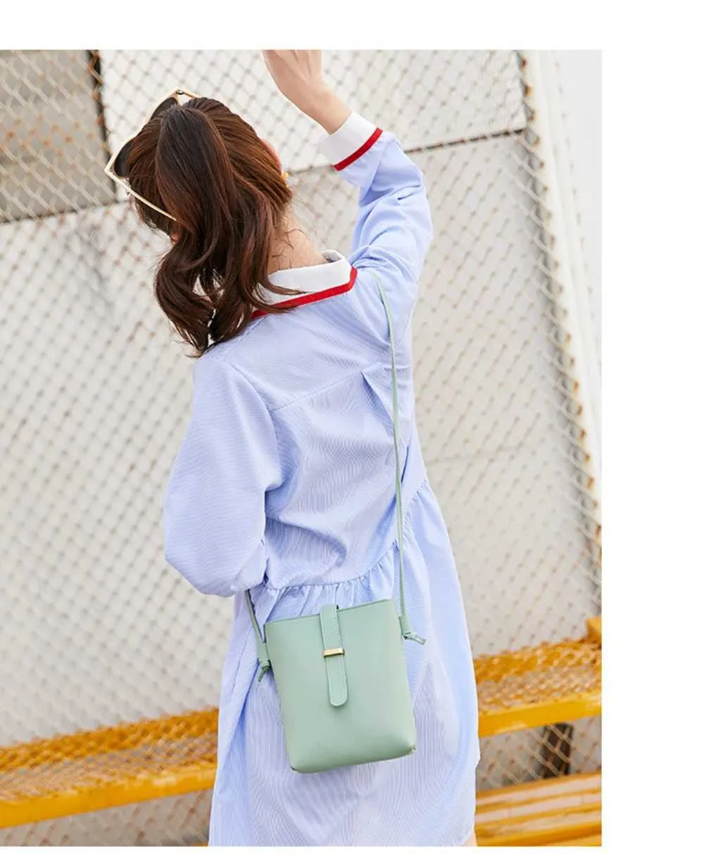 Para mulheres PU Crossbody Square Bolsas femininas Fivela Decorada Senhora Ombro Balde Bolsa Feminina Leve Casual Ba241021_voghion.com