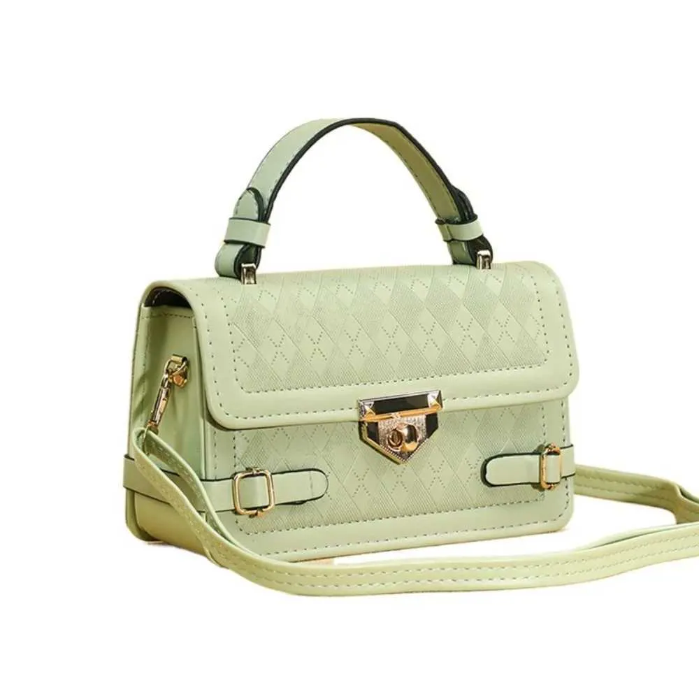 Lässige Mini-Plaid-Handtasche im koreanischen Stil, stilvolle Vintage-Quadrat-Handtasche, klassische einzelne Schultertasche, DailyC241214_voghion.com