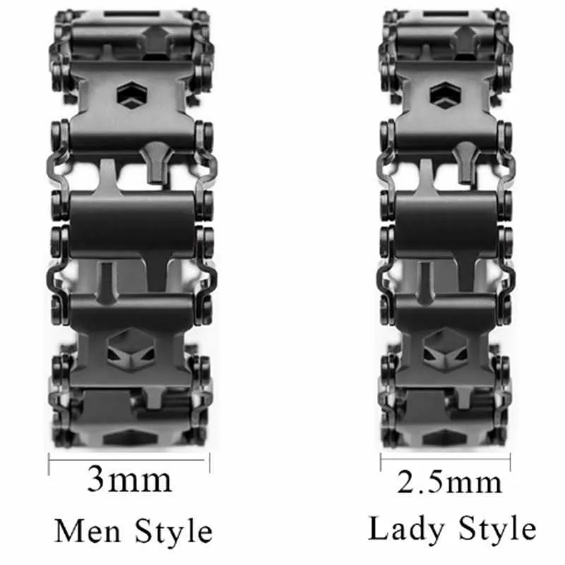 DreamBell Men Outdoor Spliced Multifunctional Wearing Screwdriver Tool Hand Chain Field Survival Bracelet 2.45 original_voghion.com