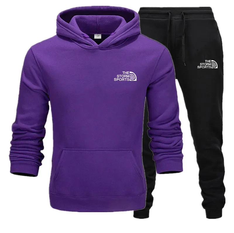 Zweiteiliges Set der Marke Tracuits für Herren mit Reißverschlussjacke, Jogginghose, Jogginganzug, Tracuit für Herren, Sportbekleidung, Kapuzenpullover, Hose, Herrenoberteil_voghion.com