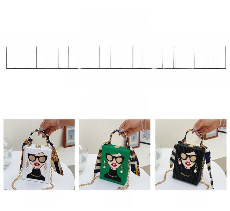 2023 grenzüberschreitende neue Box-Dinner-Tasche personalisierte Nischen-Graffiti-Handytasche Retro-Kette Handytasche_voghion.com