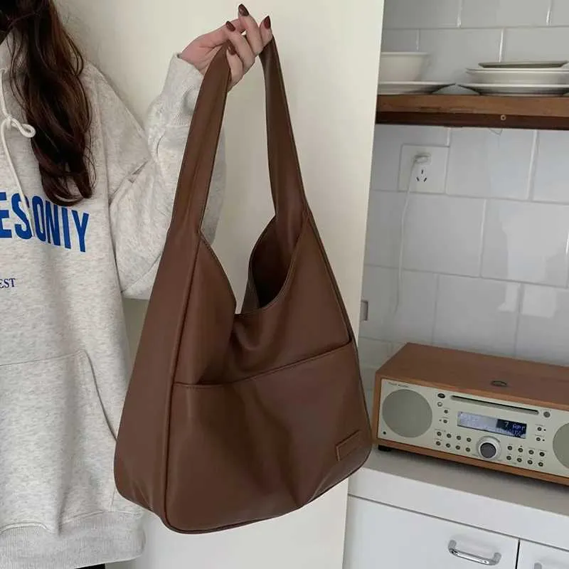 Retro axelväska, modern dam hobo väska i konstläder_voghion.com