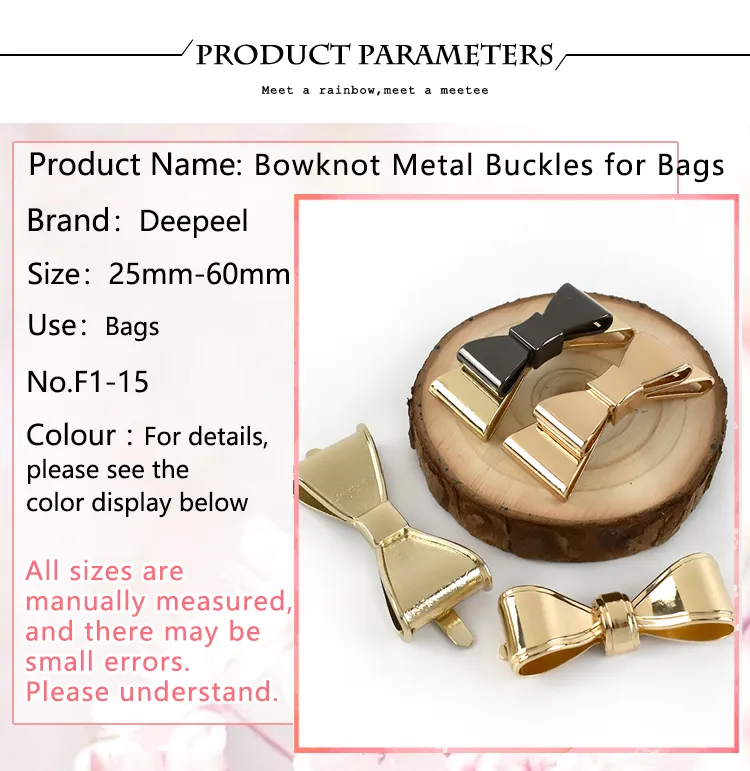 5 pezzi di fibbie in metallo con fiocco per borse, scarpe, abbigliamento, decorazioni, fibbie, fermagli laterali per borse, fai da te, ferramenta di grandi dimensioni, cucito_voghion.com