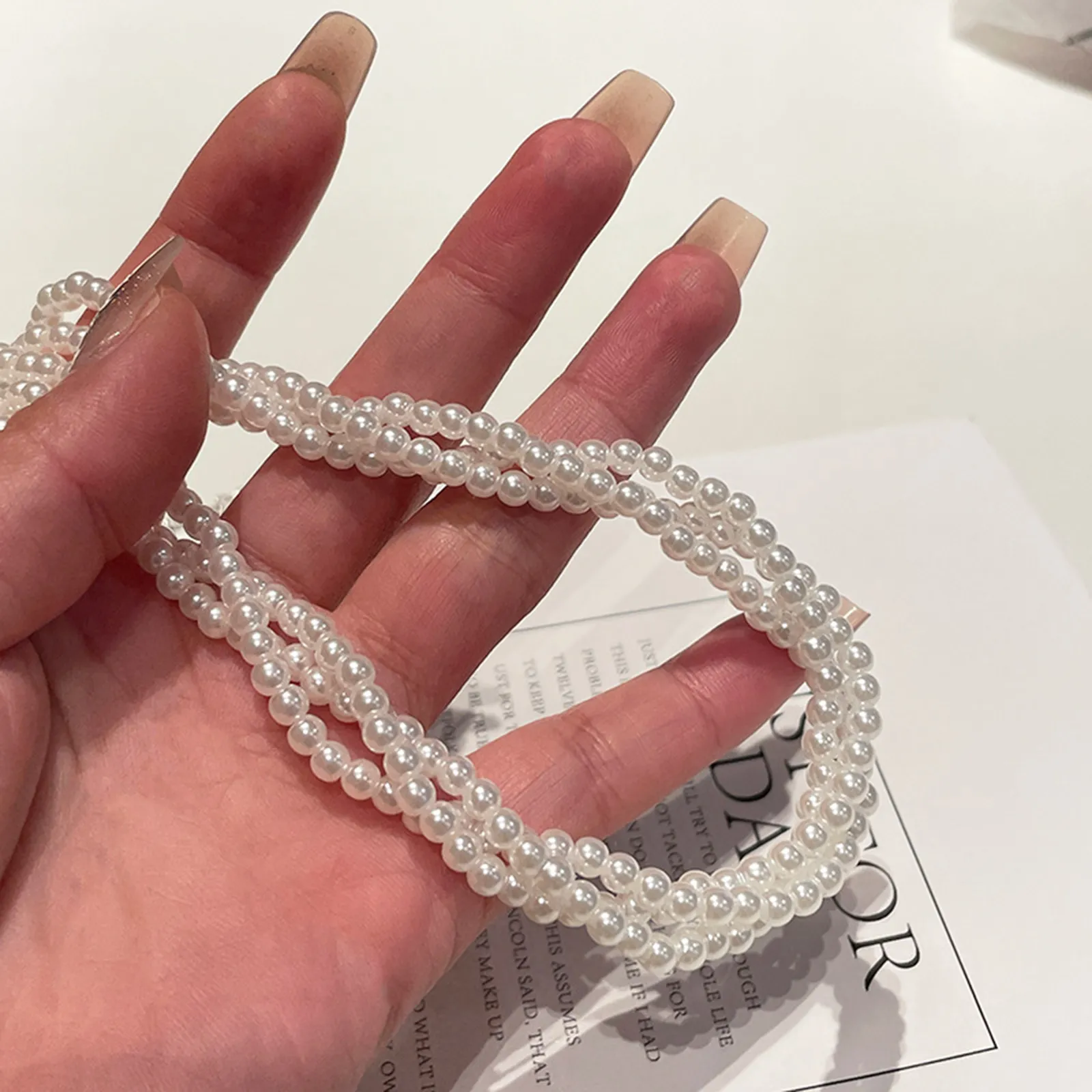 Ketten Temperament Braut Zarte Perlenkette Lichtbeständig Hypoallergen Modeschmuck Für Tägliche Dati_voghion.com