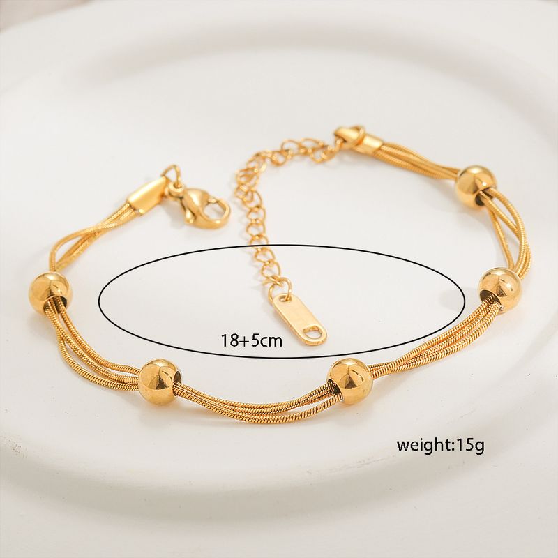 Casual Simple Style Solid Color 304 Stainless Steel Bracelets In Bulk_voghion.com