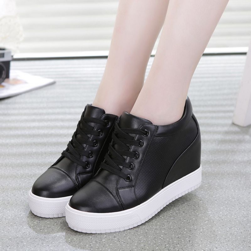 2024 Herbst Neue dicke Unterseite Casual Sports Student mit Höhenerhöhung Damenschuhe_voghion.com