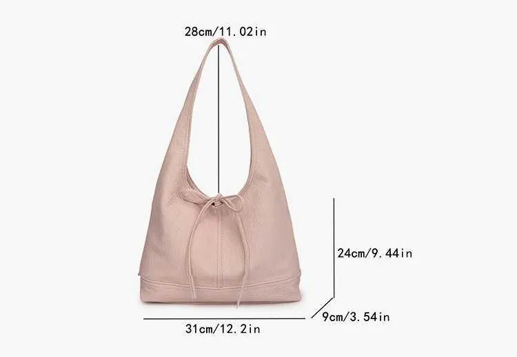 Sac à main en cuir PU solide et décontracté pour femme, sacoche à bandoulière polyvalente pour les déplacements quotidiens, grande capacité, sous les bras_voghion.com