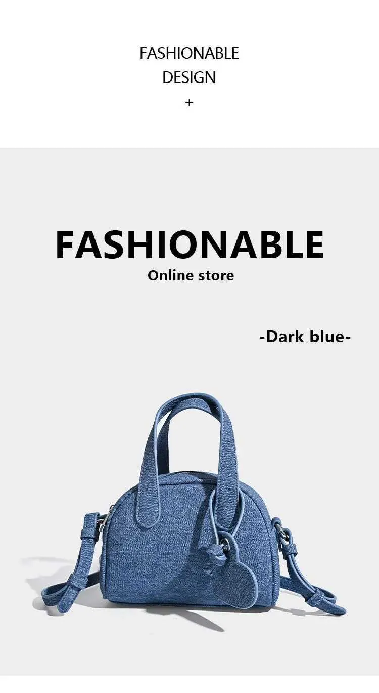 Strukturierte Damen-Denim-Handtaschen, solide, große Kapazität, lässige Schultertasche, weibliche Pendeltasche, vielseitige Umhängetasche, Jeans_voghion.com
