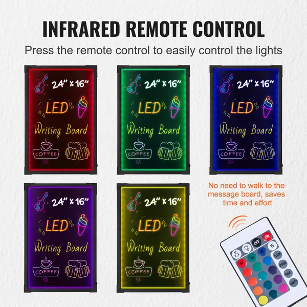 Led Message Board Illuminated Erasable Neon Chalkboard Menu Sign_voghion.com