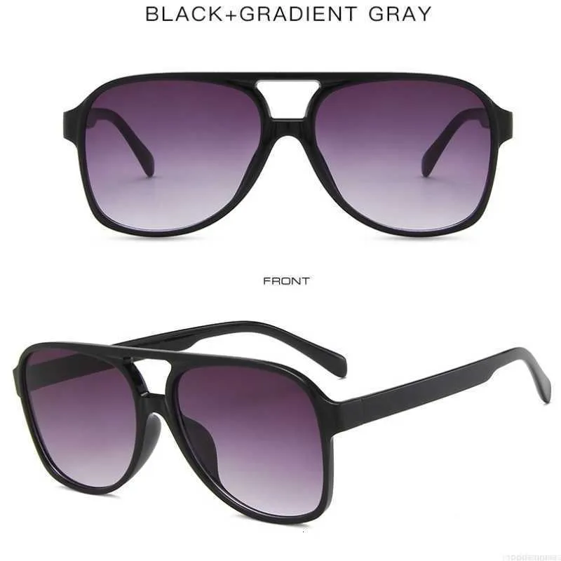 Design der quadratischen polarisierten Retro-Sonnenbrille für Damen und Herren im 70er-Jahre-Vintage-Stil mit Doppelsteg, Sonnenbrille GH71_voghion.com