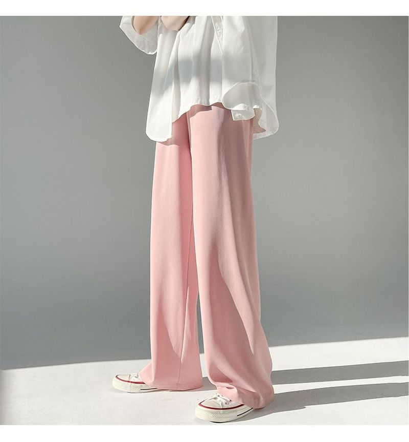 2024 neue Eis Seide Männer Jogger Sweatpan Y2k Streetwear Sportwear Jogging Gym Hose Männlichen Baggy Breites Bein_voghion.com