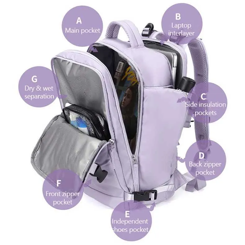 17 Laptop Multifunktions Reise Rucksack Mode Student Buch Taschen Große Kapazität Travelg Tasche USB Lade Mochila_voghion.com