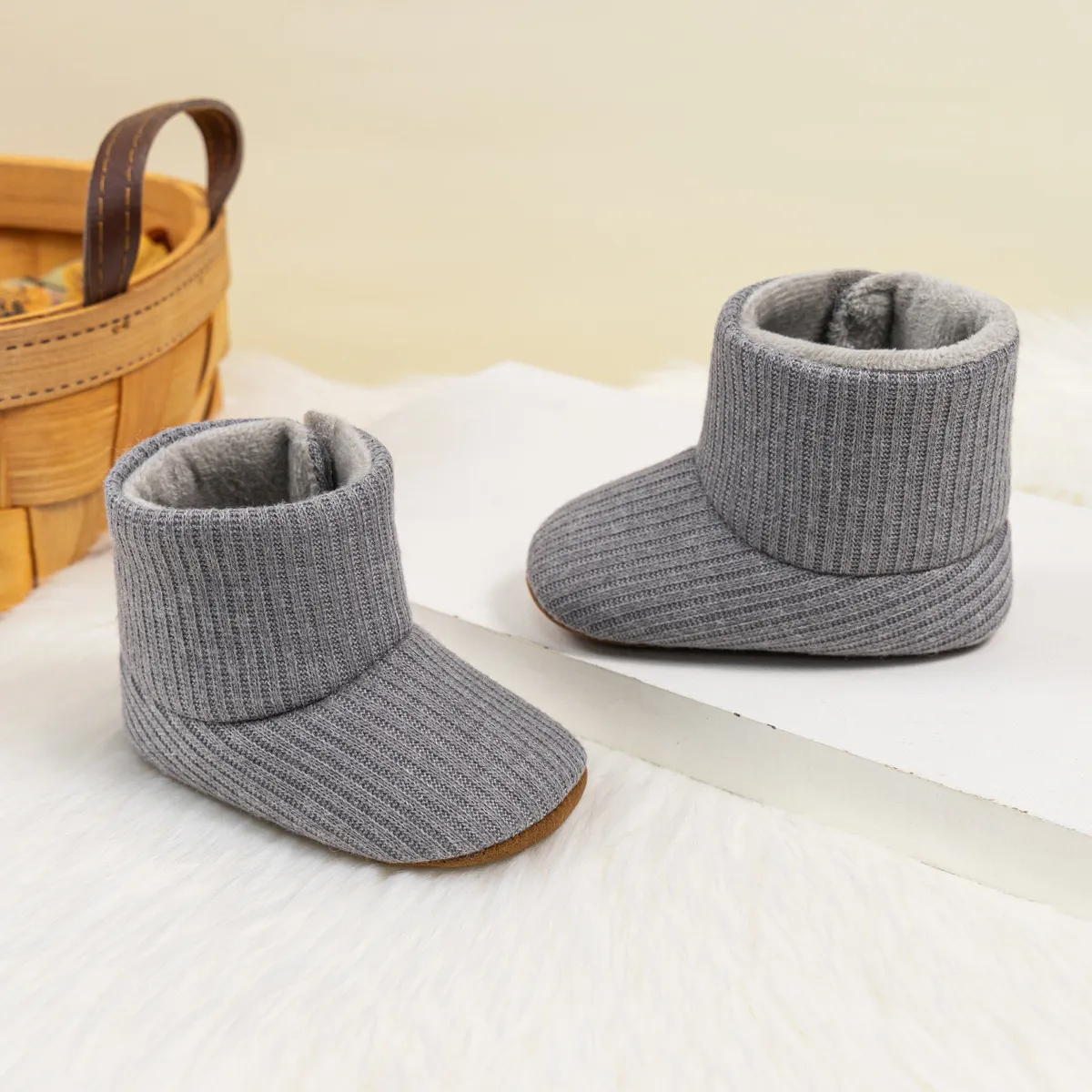 Zimní dětské botičky Kidsnest s měkkou podrážkou pro kojence a dívky, zakryté kotníky, 3 barvy_voghion.com